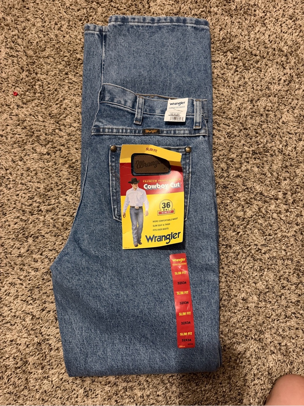 Wrangler Slim Fit Jeans in Light Blue Denim